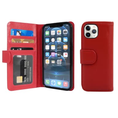 iPhone 13 PRO Plånboksfodral Skal (Röd)