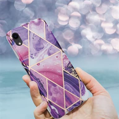 iPhone XR Plånboksfodral Skal (Lila)