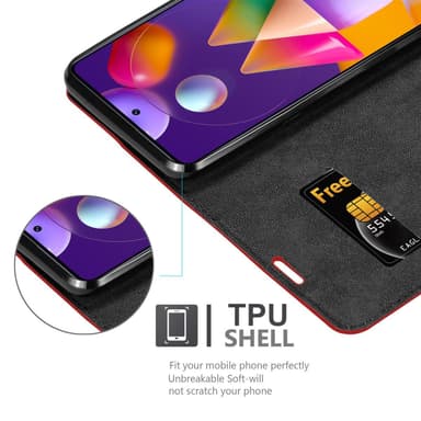 Samsung Galaxy M31s Skal Fodral Case (Röd)