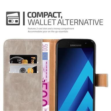 Samsung Galaxy A3 2017 Plånboksfodral Skal (Brun)