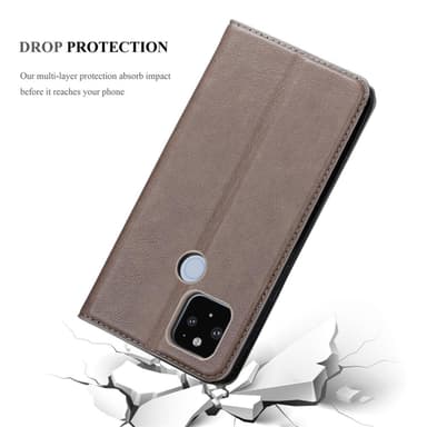 Google PIXEL 5 XL Skal Fodral Case (Brun)