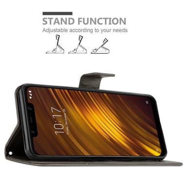 Xiaomi Pocophone F1 Plånboksfodral Skal (Grå)