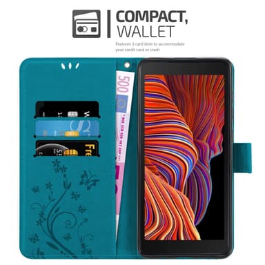 Samsung Galaxy XCover 5 Plånboksfodral Skal (Blå)