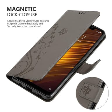 Xiaomi Pocophone F1 Plånboksfodral Skal (Grå)