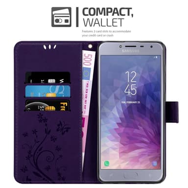 Samsung Galaxy J4 2018 Plånboksfodral Skal (Lila)