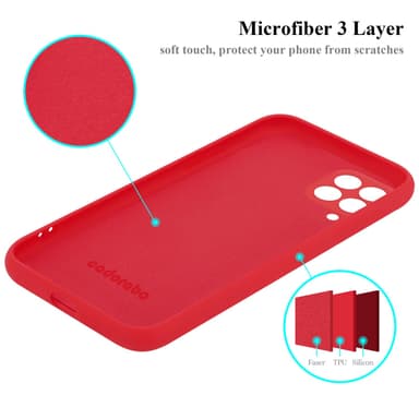 Samsung Galaxy M53 5G Skal Fodral Case (Röd)