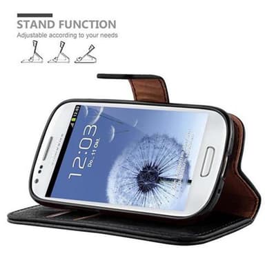 Samsung Galaxy S3 MINI Plånboksfodral Skal (Svart)