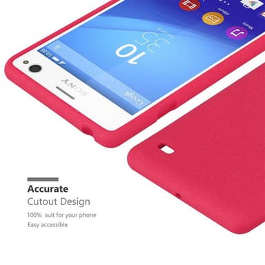 Skal Sony Xperia C4 Fodral Case (Röd)