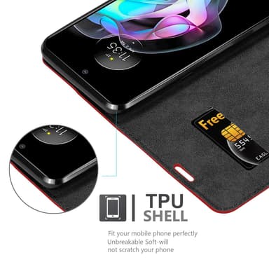 Motorola EDGE 20 Skal Fodral Case (Röd)