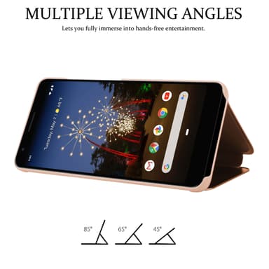 Google PIXEL 3A Plånboksfodral Skal (Rosa)