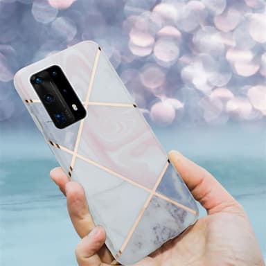 Huawei P40 Plånboksfodral Skal (Rosa)