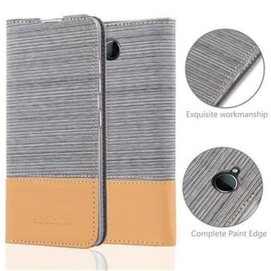 Nokia Lumia 650 Plånboksfodral Skal (Grå)