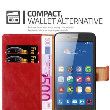 ZTE Blade L7 Plånboksfodral Skal (Röd)