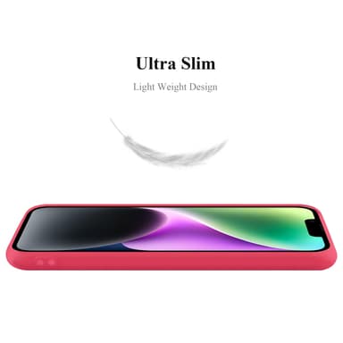 Skal iPhone 14 Fodral Case (Röd)