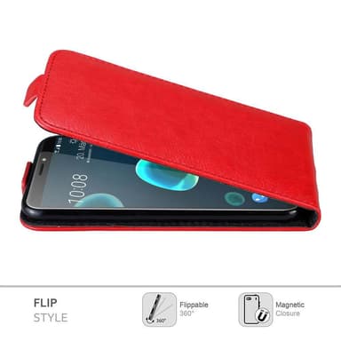 HTC Desire 12 PLUS Flipfodral Skal (Röd)