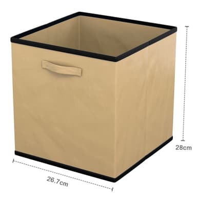 6x Förvaringslåda Hopfällbar för kläder (beige)