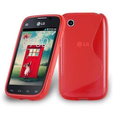 LG L40 Skal Fodral Case (Röd)