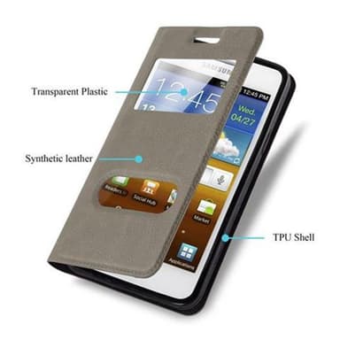 Samsung Galaxy S2 / S2 PLUS Plånboksfodral Skal (Brun)