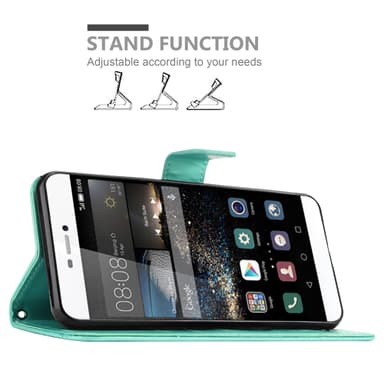 Huawei P8 Plånboksfodral Skal (Turkos)