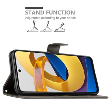 Xiaomi POCO M4 PRO 5G Plånboksfodral Skal (Grå)