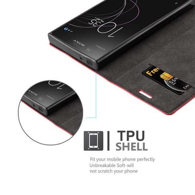 Sony Xperia XZ1 COMPACT Skal Fodral Case (Röd)