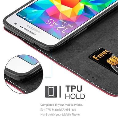 Samsung Galaxy GRAND PRIME Skal Fodral Case (Röd)