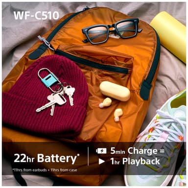 Sony WF-C510 True Wireless in ear-hörlurar (vita)