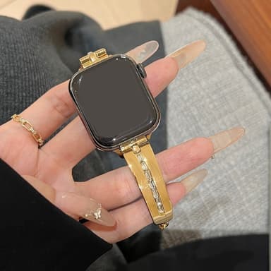 Armband För Watch Series 9 8 7 41mm 6 5 4 SE 40mm 3 2 1 38mm - Guld