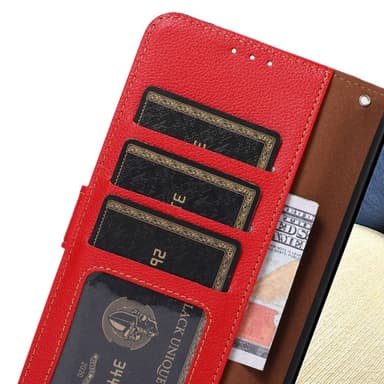 KHAZNEH OnePlus Nord CE4 Lite Plånboksfodral - Röd/Svart