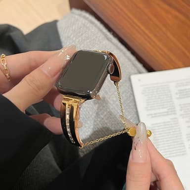 Armband För Watch Series 9 8 7 41mm 6 5 4 SE 40mm 3 2 1 38mm - Guld