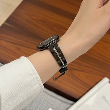 Armband För Watch Series 9 8 7 41mm 6 5 4 SE 40mm 3 2 1 38mm - Svart