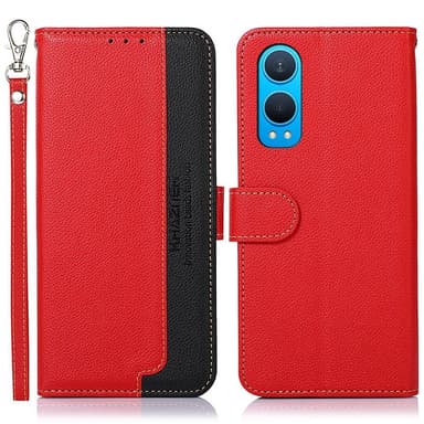 KHAZNEH OnePlus Nord CE4 Lite Plånboksfodral - Röd/Svart