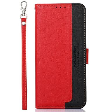 KHAZNEH OnePlus Nord CE4 Lite Plånboksfodral - Röd/Svart