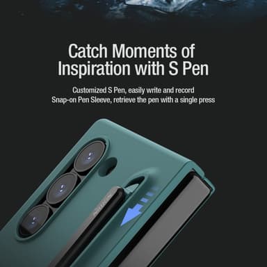 NILLKIN Flex Pure Fold Skal för Samsung Galaxy Z Fold6 5G Silikon + PC Telefonfodral med Stylus Penna - Svart