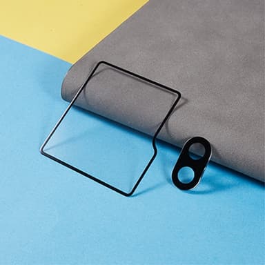 För Samsung Galaxy Z Flip6 5G Härdat Glas Filmsats Kameralinsskydd + Liten Skärmskydd