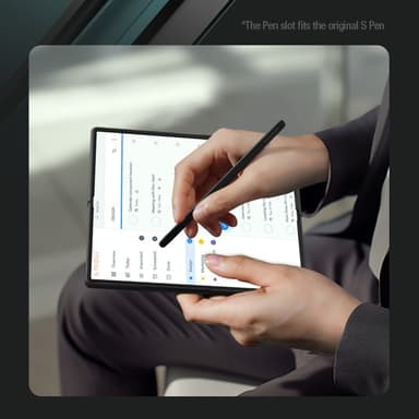 NILLKIN Flex Pure Fold Skal för Samsung Galaxy Z Fold6 5G Silikon + PC Telefonfodral med Stylus Penna - Svart