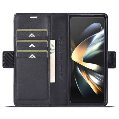 LC.IMEEKE för Samsung Galaxy Z Fold6 5G Skal med Karbonfiberstruktur och Magnetisk Stängning