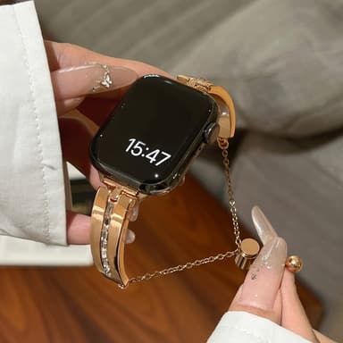 Armband För Watch Series 9 8 7 41mm 6 5 4 SE 40mm 3 2 1 38mm - Rose Gold