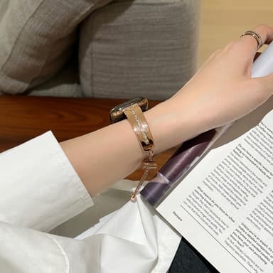 Armband För Watch Series 9 8 7 41mm 6 5 4 SE 40mm 3 2 1 38mm - Rose Gold