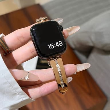 Armband För Watch Series 9 8 7 41mm 6 5 4 SE 40mm 3 2 1 38mm - Rose Gold