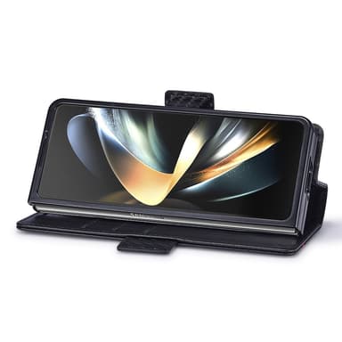 LC.IMEEKE för Samsung Galaxy Z Fold6 5G Skal med Karbonfiberstruktur och Magnetisk Stängning