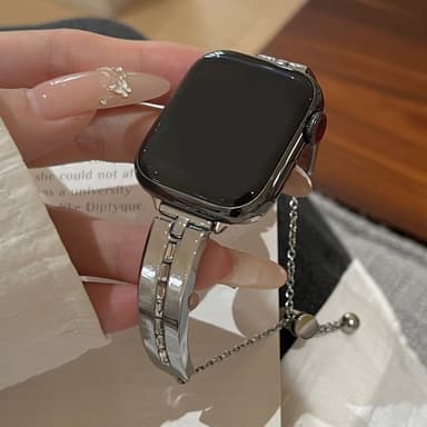 Armband För Watch Series 9 8 7 41mm 6 5 4 SE 40mm 3 2 1 38mm - Silver