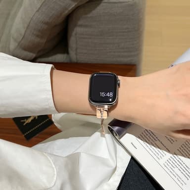 Armband För Watch Series 9 8 7 41mm 6 5 4 SE 40mm 3 2 1 38mm - Rose Gold