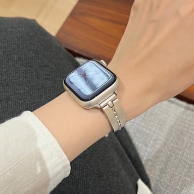 Armband För Watch Series 9 8 7 41mm 6 5 4 SE 40mm 3 2 1 38mm - Starlight