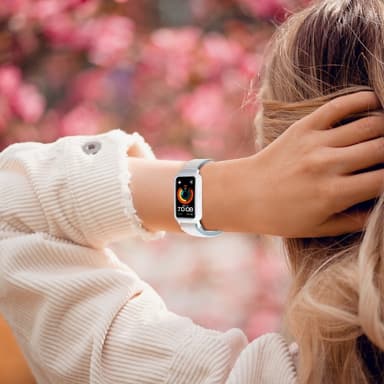 För Huawei Band 8/9 Nylon klockarmband integrerat skyddsfodral