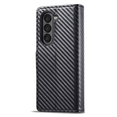 LC.IMEEKE för Samsung Galaxy Z Fold6 5G Skal med Karbonfiberstruktur och Magnetisk Stängning