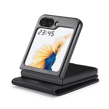 LC.IMEEKE för Samsung Galaxy Z Flip6 5G Mobilskal med Kortfack i PU-läder - Svart