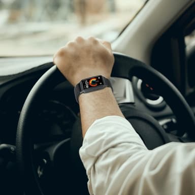 För Huawei Band 8/9 Nylon klockarmband integrerat skyddsfodral