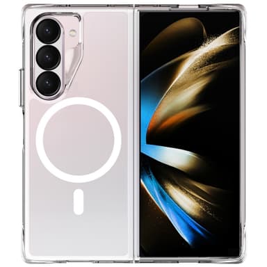 För Samsung Galaxy Z Fold6 5G Skal Kompatibelt med MagSafe Transparent Mobilskal
