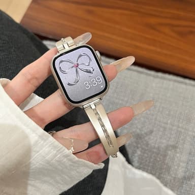 Armband För Watch Series 9 8 7 41mm 6 5 4 SE 40mm 3 2 1 38mm - Starlight